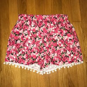 Floral Pom Pom shorts